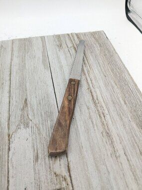 Vintage Stainless Japan Grapefruit Knife Wood Handle Fruit 7"